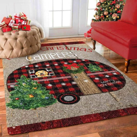 Christmas Rugs, Christmas Campers Limited Edition Rug, Christmas Floor Mats