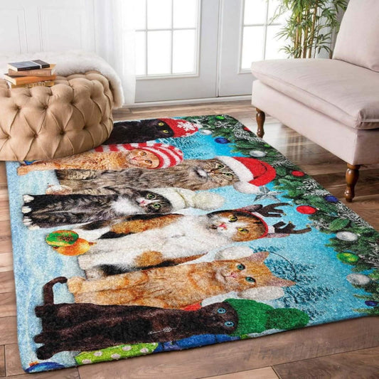 Christmas Rugs, Christmas Cats Limited Edition Rug, Christmas Floor Mats