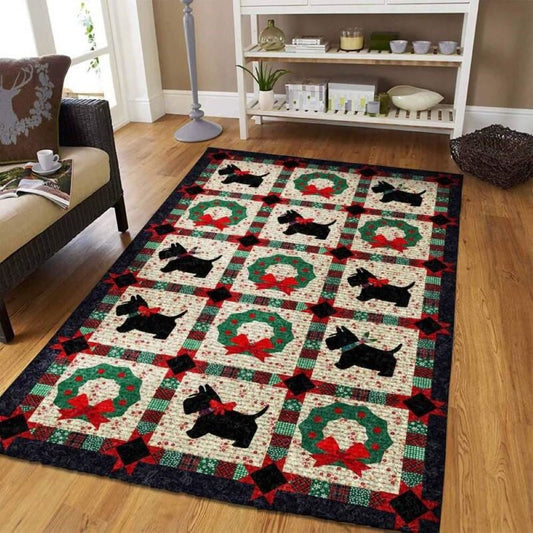 Christmas Rugs, Christmas Dog Limited Edition Rug, Christmas Floor Mats