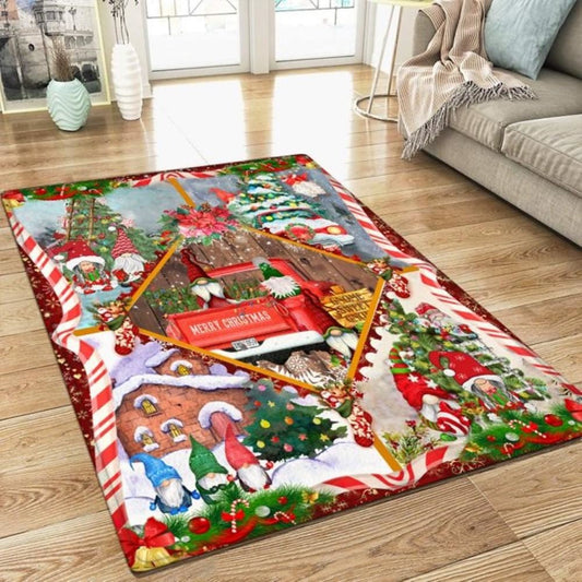 Christmas Rugs, Christmas Gnome Rug, Christmas Floor Mats