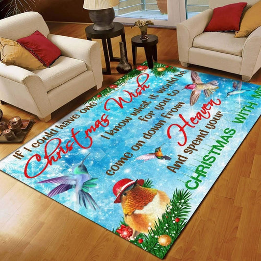 Christmas Rugs, Christmas Hummingbirds Limited Edition Rug, Christmas Floor Mats