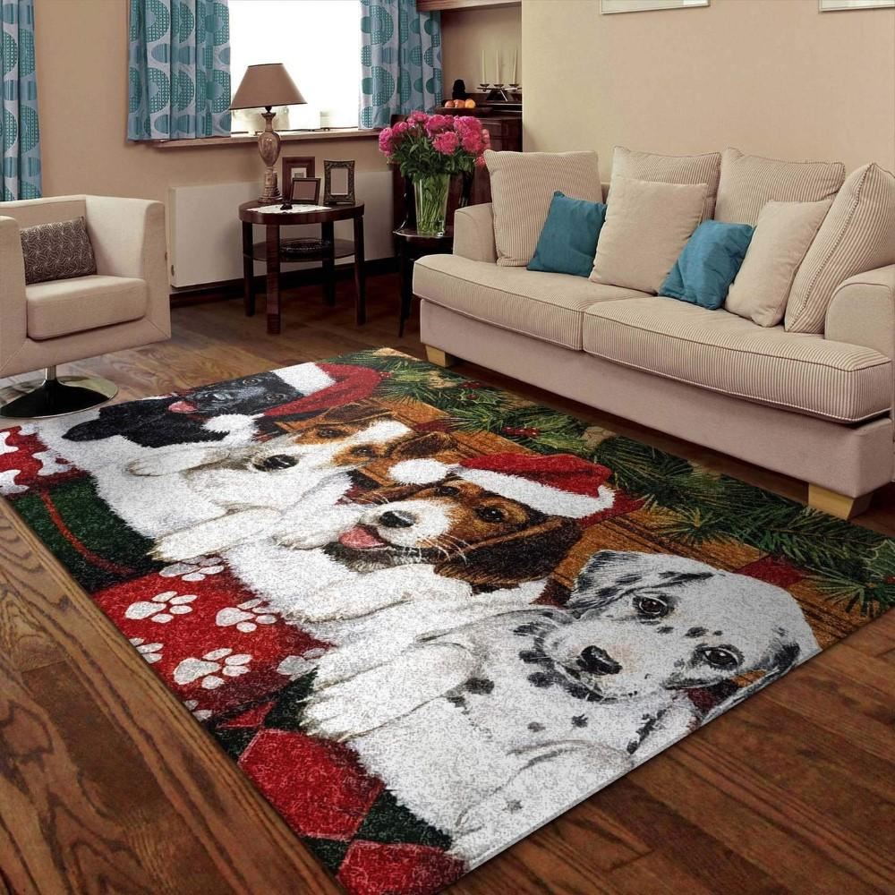 Christmas Rugs, Christmas Puppies Limited Edition Rug, Christmas Floor Mats
