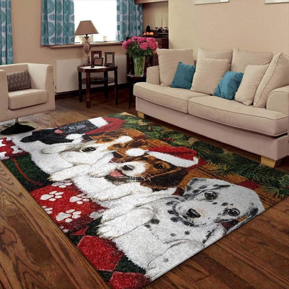 Christmas Rugs, Christmas Puppies Limited Edition Rug, Christmas Floor Mats