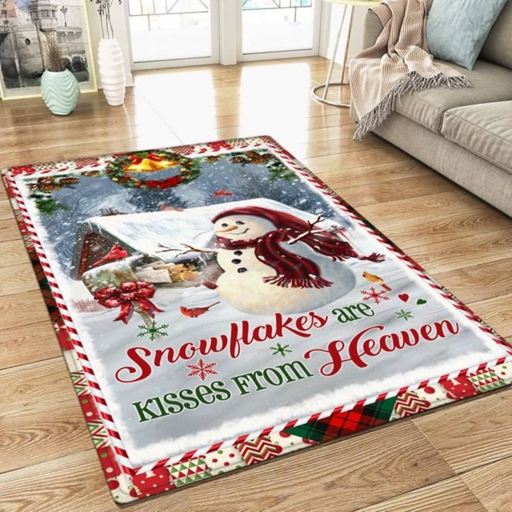 Christmas Rugs, Christmas Rug Snowflakes Are Kisses From Heaven, Christmas Floor Mats