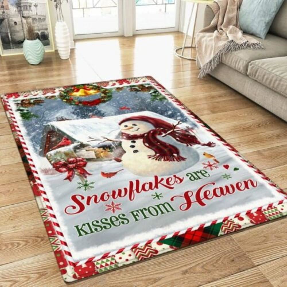 Christmas Rugs, Christmas Rug Snowflakes Are Kisses From Heaven, Christmas Floor Mats