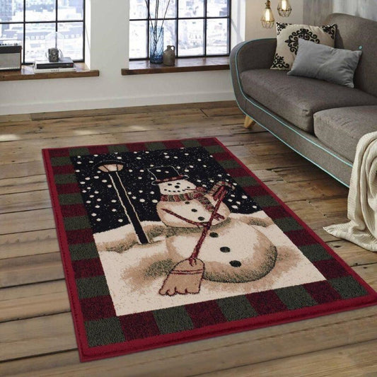 Christmas Rugs, Christmas Snowman Limited Edition Rug, Christmas Floor Mats