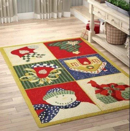 Christmas Rugs, Christmas Theme Limited Edition Rug, Christmas Floor Mats