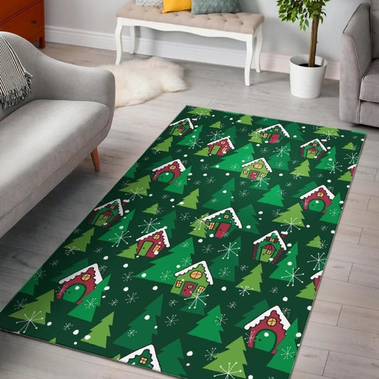 Christmas Rugs, Christmas Tree Pattern Print Area Limited Edition Rug, Christmas Floor Mats