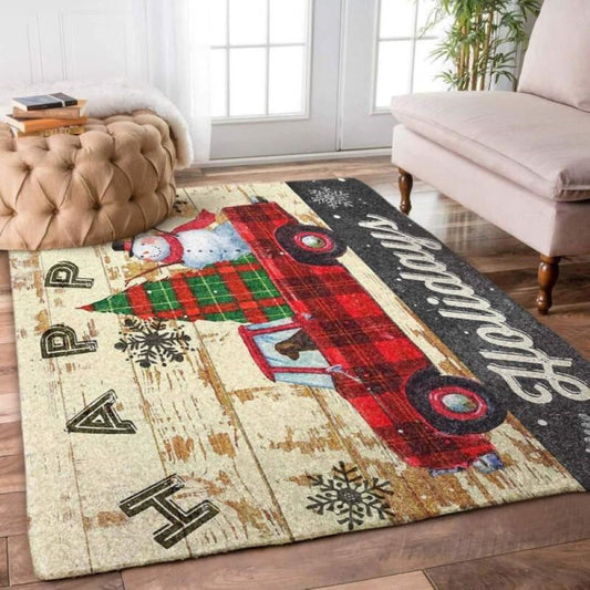 Christmas Rugs, Christmas Truck Limited Edition Rug, Christmas Floor Mats