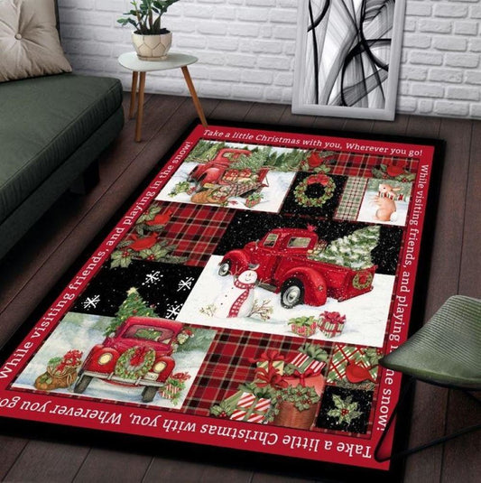 Christmas Rugs, Christmas With You Rectangle Limited Edition Rug, Christmas Floor Mats