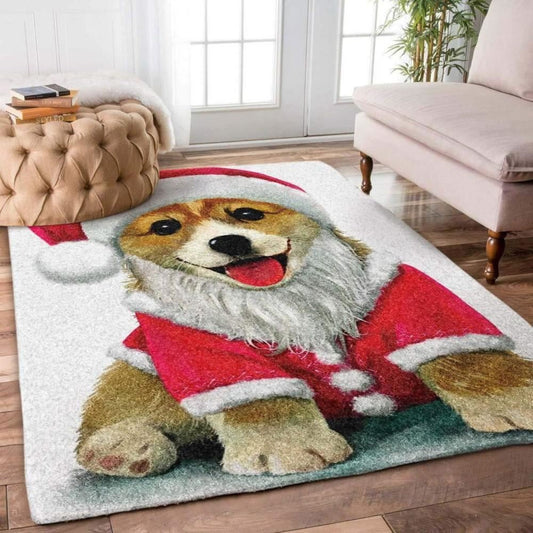 Christmas Rugs, Comfort Oasis With Corgi Christmas Limited Edition Rug, Christmas Floor Mats