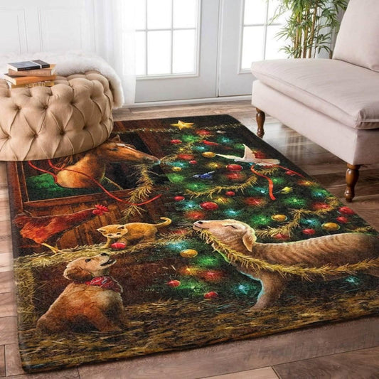 Christmas Rugs, Deck The Halls With Christmas Limited Edition Rug, Christmas Floor Mats