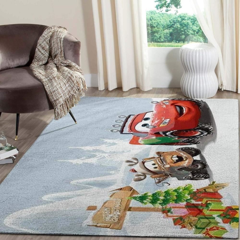 Christmas Rugs, Disney Cars Merry Christmas Area Limited Edition Rug, Christmas Floor Mats