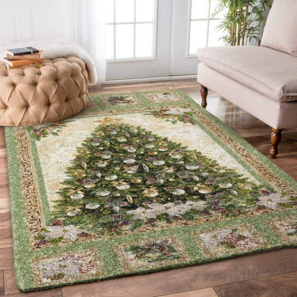 Christmas Rugs, Melted Merriment With Christmas Tree Limited Edition Rug, Christmas Floor Mats
