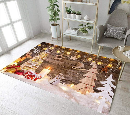 Christmas Rugs, Merry Magic Threads With Christmas Limited Edition Rug, Christmas Floor Mats