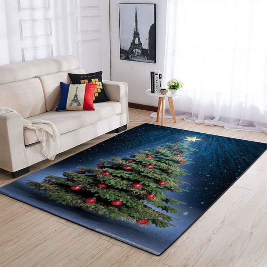 Christmas Rugs, Revels Elegantly On Christmas Tree Area Limited Edition Rug, Christmas Floor Mats