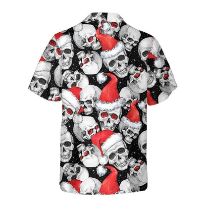 Christmas Santa Skull Hawaiian Shirt, Xmas Hawaiian Shirts