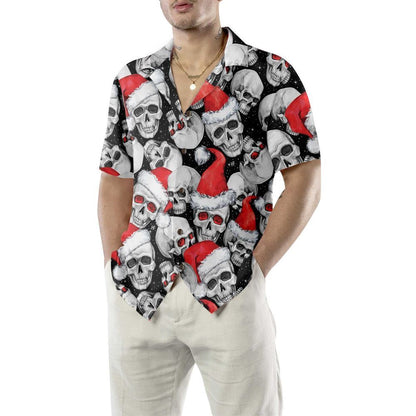 Christmas Santa Skull Hawaiian Shirt, Xmas Hawaiian Shirts