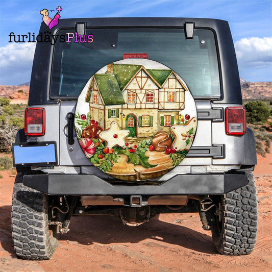 Christmas Tire Cover, Christmas Cookies House Tire Cover, Tire Covers For Cars