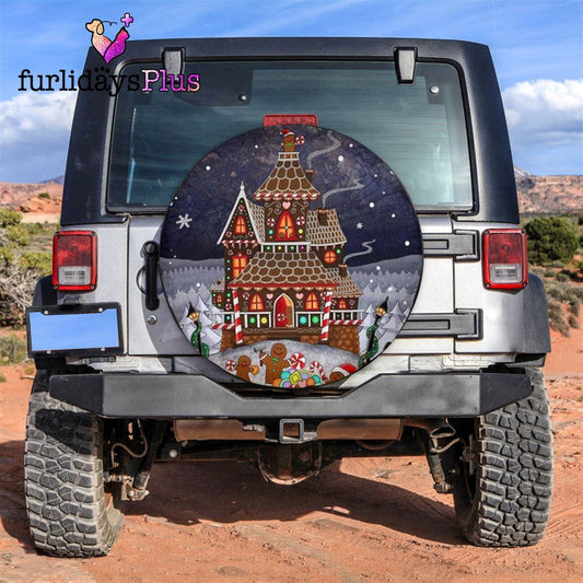 Christmas Tire Cover, Christmas Cookies Houses Tire Cover, Tire Covers For Cars