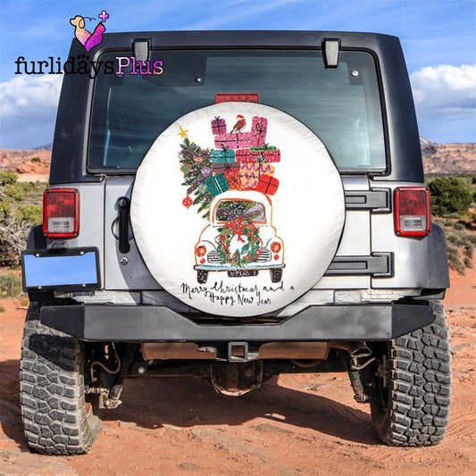 Christmas Tire Cover, Classic Car Full Of Christmas Gifts Tire Cover, Tire Covers For Cars
