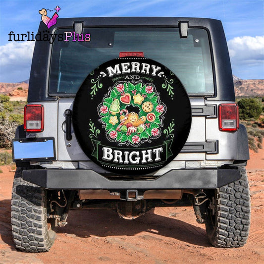 Christmas Tire Cover, Cookies Laurel Wreath Tire Cover, Tire Covers For Cars