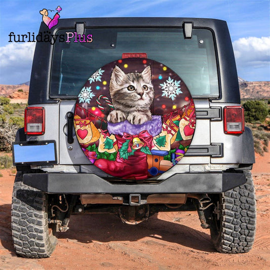 Christmas Tire Cover, Cute Cat Tire Cover, Tire Covers For Cars