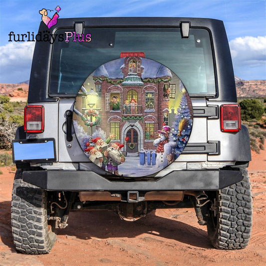 Christmas Tire Cover, Dwarves Sing Christmas Carols Tire Cover, Tire Covers For Cars