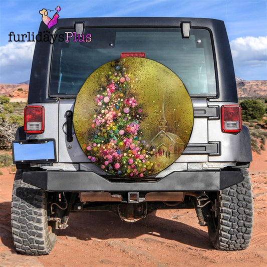 Christmas Tire Cover, Giant Christmas Tree Tire Cover, Tire Covers For Cars