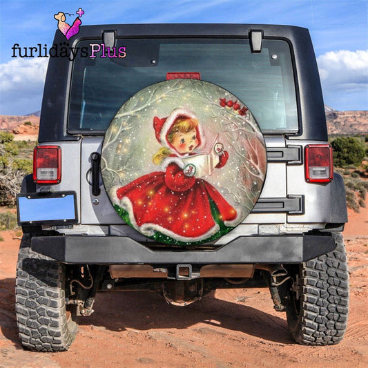 Christmas Tire Cover, Girl In Red Christma Tire Cover, Tire Covers For Cars