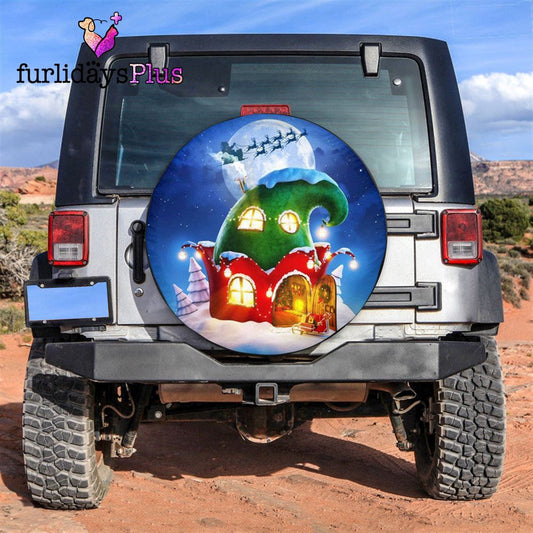 Christmas Tire Cover, Goblin House On Christmas Night Tire Cover, Tire Covers For Cars