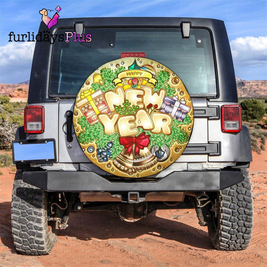 Christmas Tire Cover, Jingle Bell Christmas Cookies Happy New Year Tire Cover, Tire Covers For Cars