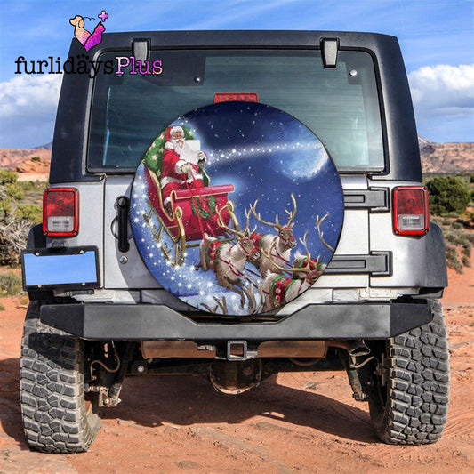 Christmas Tire Cover, Santa Clau Tire Cover, Tire Covers For Cars