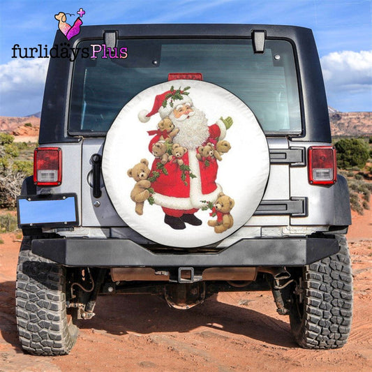 Christmas Tire Cover, Santa Claus Beer Gifts Tire Cover, Tire Covers For Cars