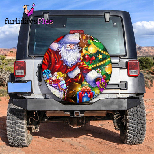 Christmas Tire Cover, Santa Claus Gifts Tire Cover, Tire Covers For Cars