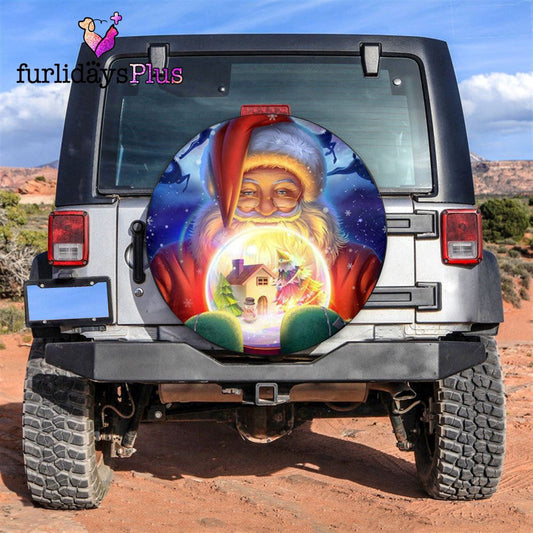 Christmas Tire Cover, Santa Claus House Tire Cover, Tire Covers For Cars