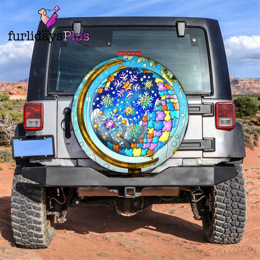 Christmas Tire Cover, Snowglobe Jigsaw Puzzles Tire Cover, Tire Covers For Cars