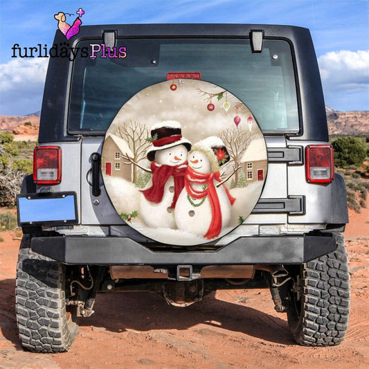 Christmas Tire Cover, Snowman Cute Lover Tire Cover, Tire Covers For Cars
