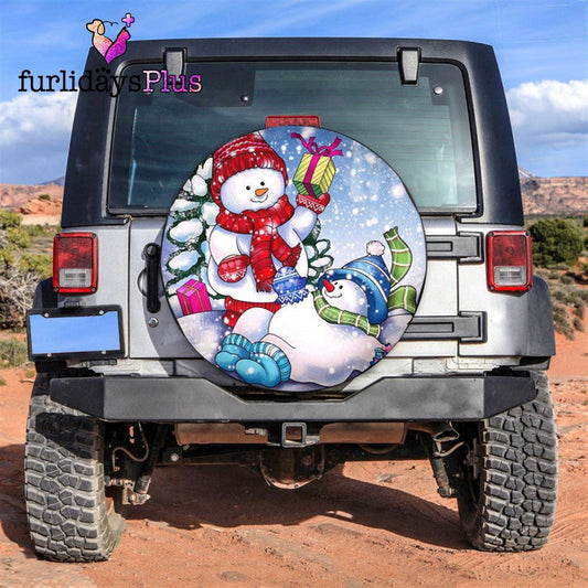 Christmas Tire Cover, Snowman Gift Tire Cover, Tire Covers For Cars