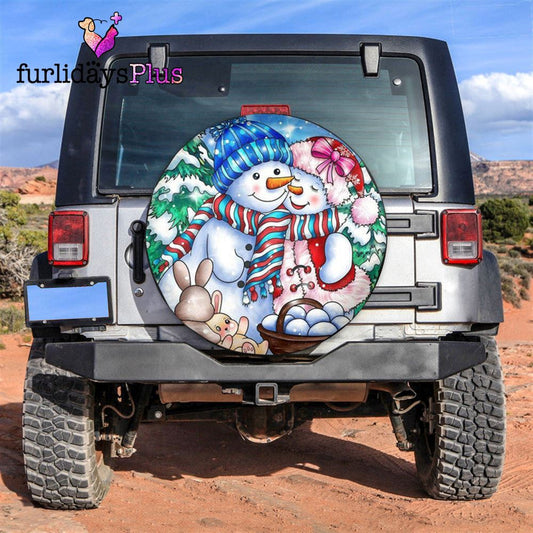 Christmas Tire Cover, Snowman Love Tire Cover, Tire Covers For Cars