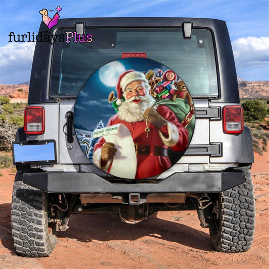 Christmas Tire Cover, Xmas Santa Claus Tire Cover, Tire Covers For Cars