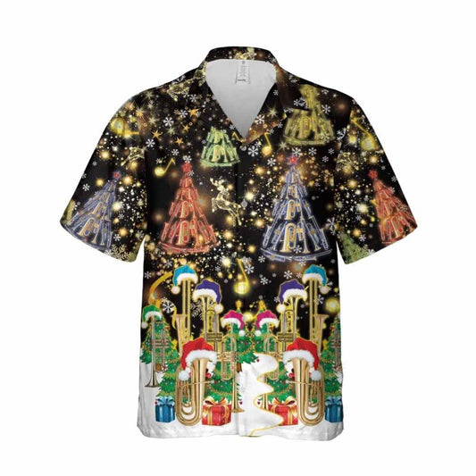 Christmas Trombone Set Hawaiian Shirt, Xmas Hawaiian Shirts