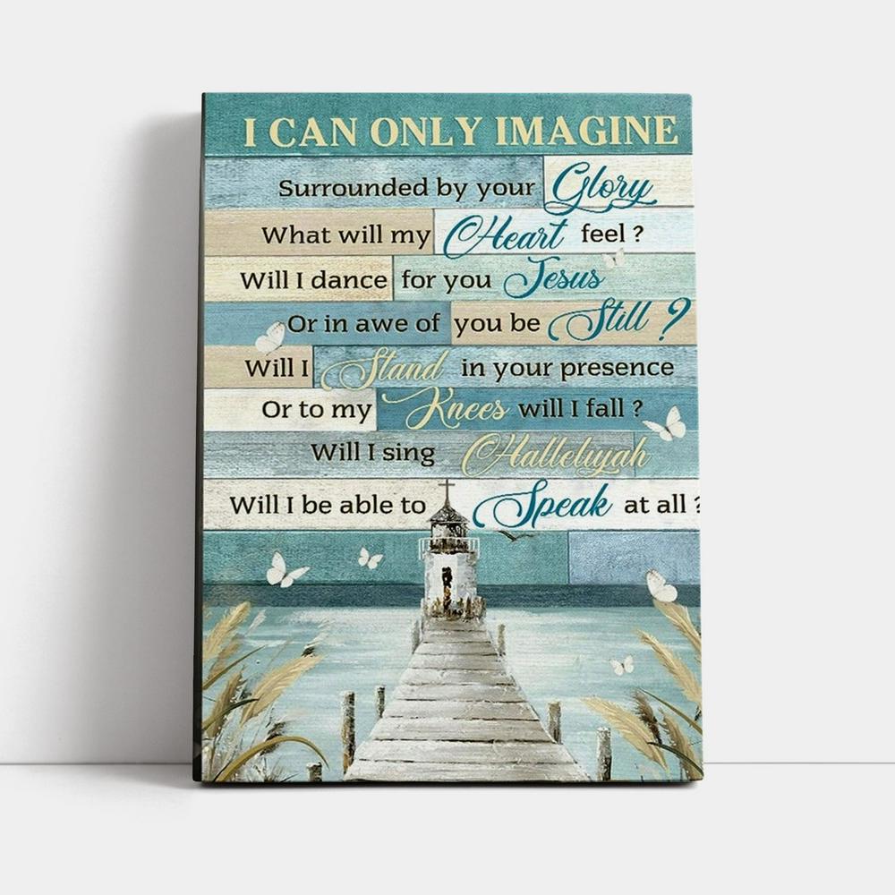 Church Painting By The River I Can Only Imagine Canvas Poster