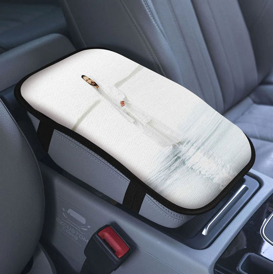 Colossians 314 Beyond All These Things Put On Love Personalized Car Center Console Cover, Religious Armrest Pad Cover, Bible Car Accessory