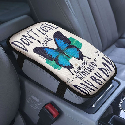 Come Walk With Me Car Center Console Cover, Great Dane And Jesus Walks On The Water Armrest Pad Cover, Christian Car Accessory
