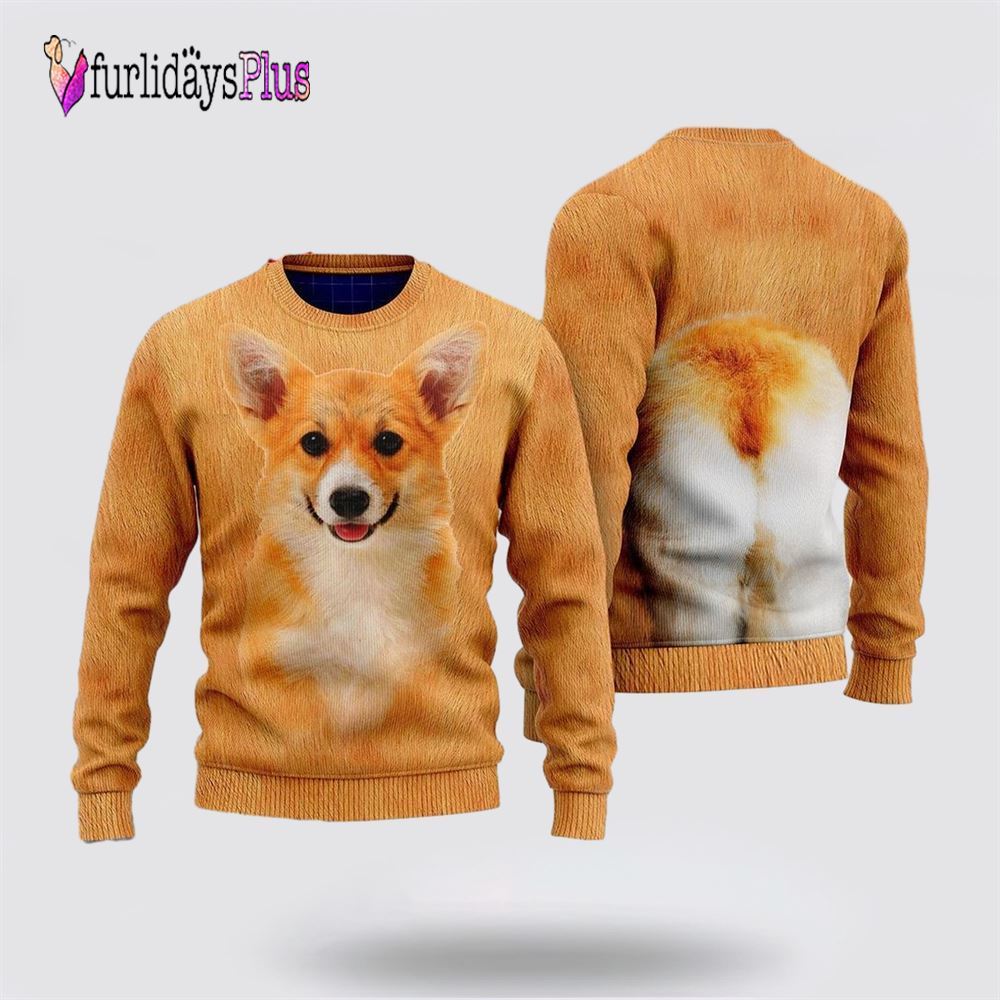 Corgi Dog Ugly Christmas Sweater 3D, Dog Lover Christmas Sweater