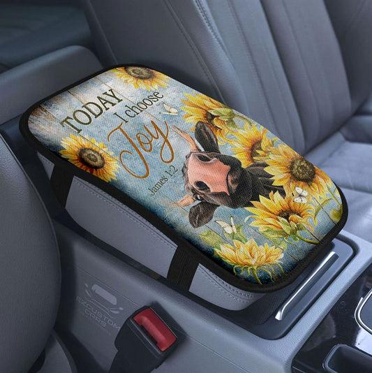 Country Roads Take Me Home Ladybug Car Horse Car Center Console Cover, Christian Armrest Pad Cover, Gift For Horse Lover