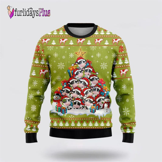 Cow Christmas Tree Ugly ChristmasSweater For Men Women, Christmas Gift, Christmas Winter Fashion, Farmers Sweater