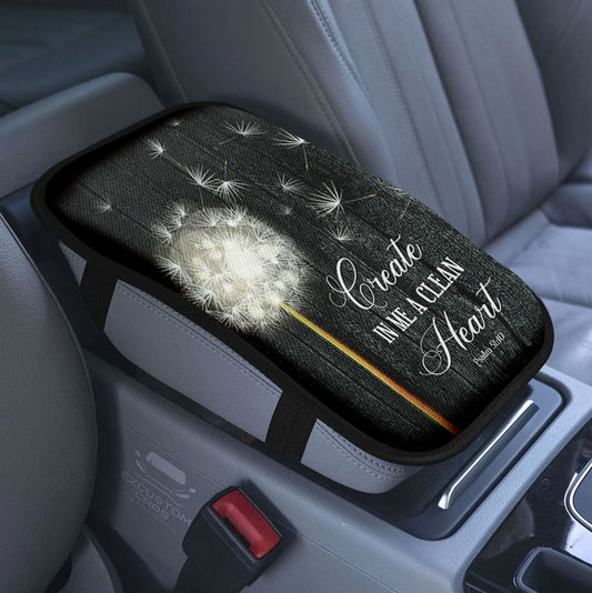 Cow Sunflower Frame Blue Sky Today I Choose Joy Car Center Console Cover, Christian Armrest Pad Cover, Bible Verse Car Accessory