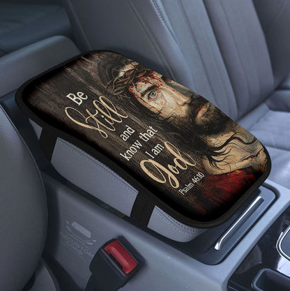 Cross With Red Cloth I Can Only Imagine Car Center Console Cover, Christian Armrest Pad Cover, Religious Car Accessory